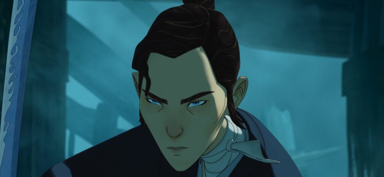 Mizu below decks with her meteorite-forged blade in Blue Eye Samurai season 2