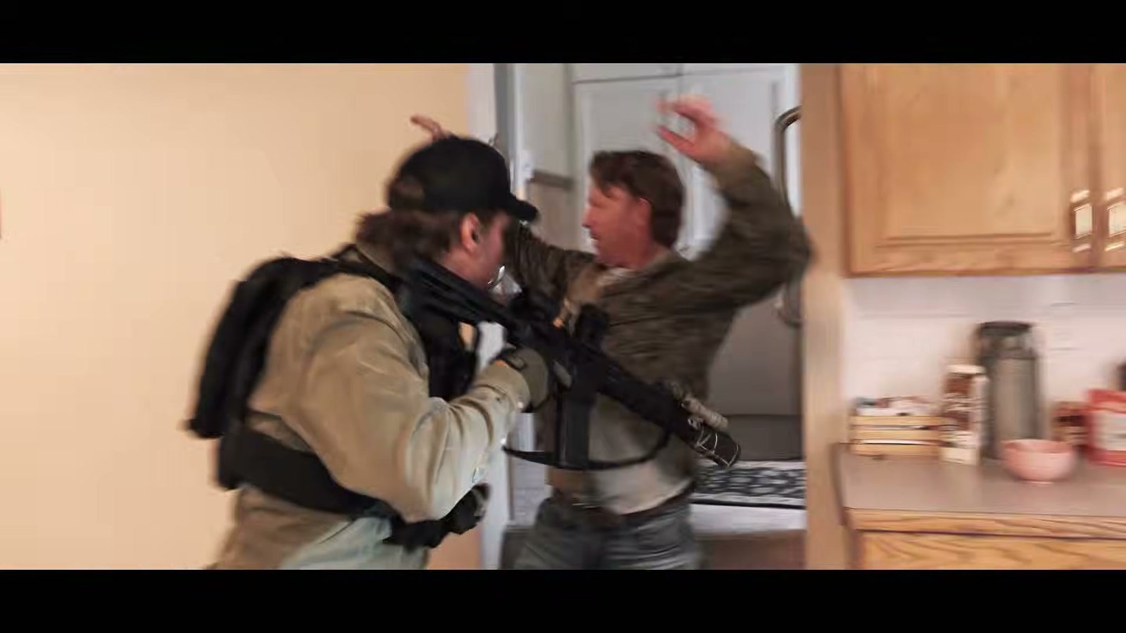 A U.S. Marshals task force taking down a suspect during a warrant raid in Marshals season 2